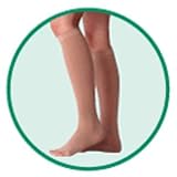 Varin Soft Below-Knee Short Stocking, Beige, Size 3, Medium, Compression 40-50 mmHg, 1 Pair, Model
