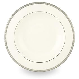 Lenox Murray Hill Platinum Banded Bone China Pasta Bowl Rim Soup by Lenox