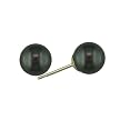 7.58mm Japanese Akoya Black Pearl Earrings with 14K Yellow Gold Posts