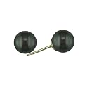 7.58mm Japanese Akoya Black Pearl Earrings with 14K Yellow Gold Posts