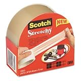 (Price/RL)Stretchy Tape, 48mm x27.4M, 3.0 Mils Thick, 3 Core, 1 Roll