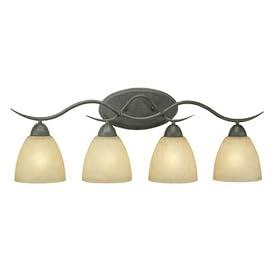 Thomas Lighting Limestone Four-Light Bath Fixture by Thomas Lighting