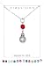 Clayvision Softball/Baseball Charm Necklace with Birthstone/Team Color Swarovski Crystal