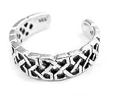 Sterling Silver Celtic Knot XXX Adjustable Toe Ring