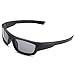 NAGA Kids 6-14 UV400 Polarized Sports Sunglasses - Grey Lens Black Frame