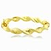 18K Yellow Gold Twisted Greek Key Bangle Bracelet 7.2