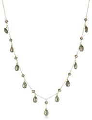 Dana Kellin Cascading Pyrite Briolettes with Crystal Accent Necklace