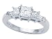 1.50 cts Princess Diamonds Engagement Ring - Platinum, 14kt White or Yellow Gold