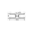 MCM 11002 Stainless Steel H Twin, Centered, 2.25 Inch Offset Burner Head
