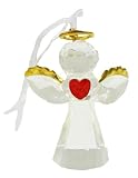 Christmas Tree Ornament - 3 Glass Angel Heart Ornament