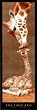 (12x36) First Kiss Giraffe with Baby Art Poster Print