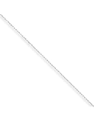 .50mm, 10 Karat White Gold, Cable Rope Chain - 20 inch