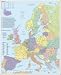  : Europa Organisationskarte, Stiefel Wandkarten Gro&szlig;format 97 x 120 cm, Poster, laminiert