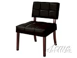 Black Finish PVC Leather Chair #AC 110088