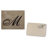 Aussino 18X27 Acrylic Bath Rug-M- ivory-black embroidery by AUSSINO