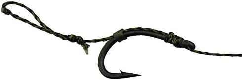 Beyond Tackle Carp Combi Rig 25 Lb Soft Braid Teflon Coated Curve Shank Barbed Hook Pack of 5 (Brown, 2)