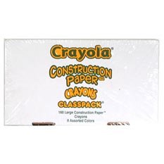 Childrens Toyshop  Toys : CRAYOLA CONSTRUCTION PAPER CRAYONS CLASSPACK