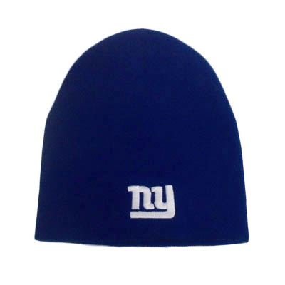 NFL New York Giants Blue Cuffless Beanie Knit Toque Skully Hat Acrylic Adult