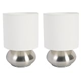 Home Design Versilles Collection Set of 2 Touch Lamps (Brushed Nickel)
