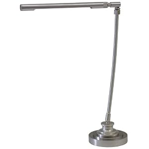Satin Nickel Slim Tube LED Piano Desk Lamp by House of Troy