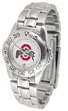Sun Time Women's Ohio State Buckeyes OHS Ladies Watch with Metal band