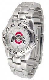 Sun Time Women's Ohio State Buckeyes OHS Ladies Watch with Metal band