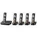 Electronics : Panasonic Dect 6.0 Titanium Black Cordless Phone with Answering Machine (KX-TG6445T)