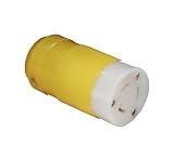 Marinco 205CRCN Marine Electrical Connector (20-Amp Locking, 125-Volt, Female, Yellow)