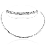 Sterling Silver Fancy Omega Necklace 17
