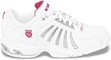 K-Swiss Women's K-Force White/Silver/Watermelon (WIDTH: Medium, SHOE SIZE:7)