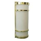 American Fluorescent BRS226PBEC Brio Wall Sconce, Twin Band Polished Brass Finish by American Fluorescent