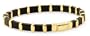 14k Yellow Gold & Rubber Fashion Bracelet, 8"