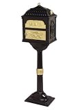 Gaines Classic Locking Mailbox w/Matching Address Plaque - Black