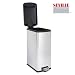 Seville Classics Stainless Steel 12.68 Gallon Rectangular Trash Can