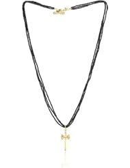 King Baby Black Spinel Necklace with 18K Vermeil Dagger