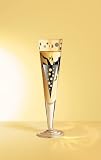 Champagne Glass, Champus, Babe, Designer Gold and Silver Champagne Flute w/ Napkin in Gift Box