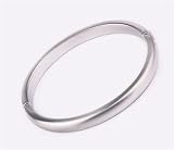 Stainless Steel Hinged Rounded Bangle