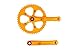 Retrospec Bicycles 3 Piece Crankset (Orange, 48T)
