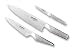 Kitchen & Housewares : Global 3-Piece Essential Chef's, Utility, and Paring Knife Set