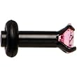 10 Gauge Black Pink Cubic Zirconia Plug