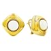 18K Yellow Gold Artform Mother Of Pearl Earrings