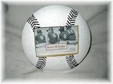 Round Baseball Picture Frame Boys Sports Bedroom Shelf Art