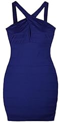 Petite Sexy Cutout Backless Halter Bodycon Dress 