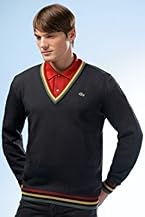V-Neck Tipped Wool Blend Sweater