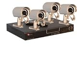 Electronics : CCTV - 1 x DVDR4 & 4 x VPCDN2 Camera Kit - 4 channel digital video recorder and 4 x day night external CCD cameras with night vision and 160 GB Hard Drive