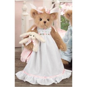 31W9NGWgaRL Susie Sleepyhead Bearington Dressed Teddy Bear Holding a Bunny Rabbit Christmas Stuffed Animal Gift By Bearington Collection
