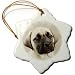 Bullmastiff Puppy - 3 Inch Snowflake Porcelain Ornament
