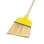 Angler Broom, Plastic Bristles, 42" Wood Handle, Yellow
