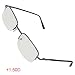 Half Frame Metal Rimmed Magnifying +1.50d Reading Glasses Black