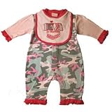 Bon Bebe - Diva in Training 2-Pc Sleep n Play Set with Bib, Pink Camo- Available in Various Sizes